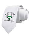 The Struggle - Low Wifi Printed White Necktie