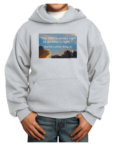 The Time Is Always Right Youth Hoodie Pullover Sweatshirt-Youth Hoodie-TooLoud-Ash-XS-Davson Sales