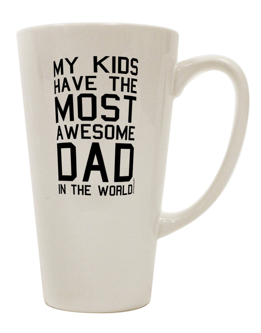 The Ultimate Conical Latte Coffee Mug for the World's Most Awesome Dad - TooLoud-Conical Latte Mug-TooLoud-White-Davson Sales