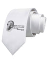 The Weak Can Never Forgive Printed White Necktie