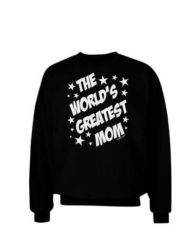 The World's Greatest Mom - Superhero Style Adult Dark Sweatshirt by TooLoud-Sweatshirts-TooLoud-Black-Small-Davson Sales