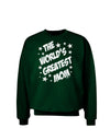 The World's Greatest Mom - Superhero Style Adult Dark Sweatshirt by TooLoud-Sweatshirts-TooLoud-Deep-Forest-Green-Small-Davson Sales