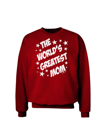 The World's Greatest Mom - Superhero Style Adult Dark Sweatshirt by TooLoud-Sweatshirts-TooLoud-Deep-Red-Small-Davson Sales