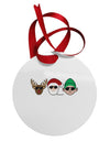 The X-mas Squad Circular Metal Ornament-Ornament-TooLoud-White-Davson Sales