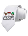 The X-mas Squad Text Printed White Necktie