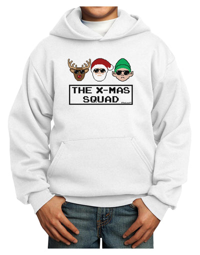 The X-mas Squad Text Youth Hoodie Pullover Sweatshirt-Youth Hoodie-TooLoud-White-XS-Davson Sales