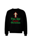 This Gal Loves Christmas Cute Adult Dark Sweatshirt-Sweatshirt-TooLoud-Black-Small-Davson Sales