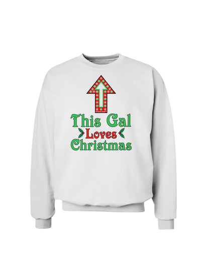 This Gal Loves Christmas Cute Sweatshirt-Sweatshirt-TooLoud-White-Small-Davson Sales