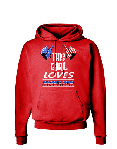 This Girl Loves America Dark Hoodie Sweatshirt-Hoodie-TooLoud-Red-Small-Davson Sales