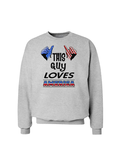 This Guy Loves America Sweatshirt-Sweatshirts-TooLoud-AshGray-Small-Davson Sales