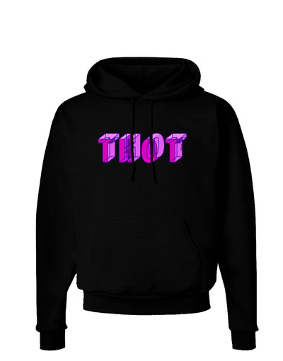 THOT Artistic Text Dark Hoodie Sweatshirt-Hoodie-TooLoud-Black-Small-Davson Sales