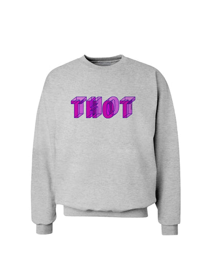 THOT Artistic Text Sweatshirt-Sweatshirts-TooLoud-AshGray-Small-Davson Sales