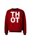 THOT Bold Text Adult Dark Sweatshirt-Sweatshirts-TooLoud-Deep-Red-Small-Davson Sales