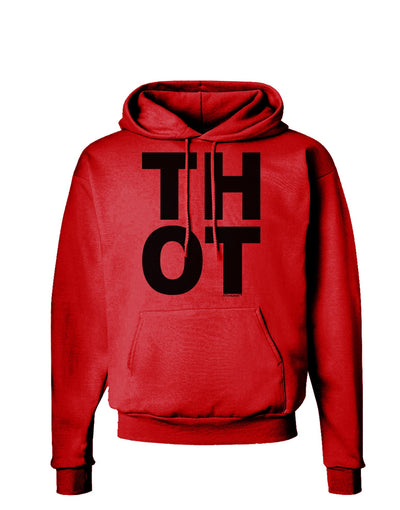 THOT Bold Text Hoodie Sweatshirt-Hoodie-TooLoud-Red-Small-Davson Sales