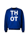 THOT Too Hot Adult Dark Sweatshirt-Sweatshirts-TooLoud-Deep-Royal-Blue-Small-Davson Sales