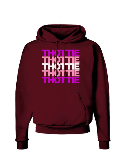 THOTTIE Dark Hoodie Sweatshirt-Hoodie-TooLoud-Maroon-Small-Davson Sales