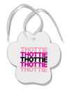 THOTTIE Paw Print Shaped Ornament-Ornament-TooLoud-White-Davson Sales