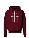 Three Cross Design - Easter Dark Hoodie Sweatshirt by TooLoud-Hoodie-TooLoud-Maroon-Small-Davson Sales