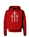 Three Cross Design - Easter Dark Hoodie Sweatshirt by TooLoud-Hoodie-TooLoud-Red-Small-Davson Sales