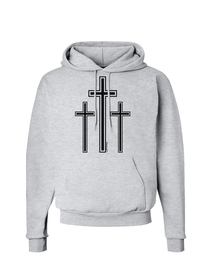 Three Cross Design - Easter Hoodie Sweatshirt by TooLoud-Hoodie-TooLoud-AshGray-Small-Davson Sales