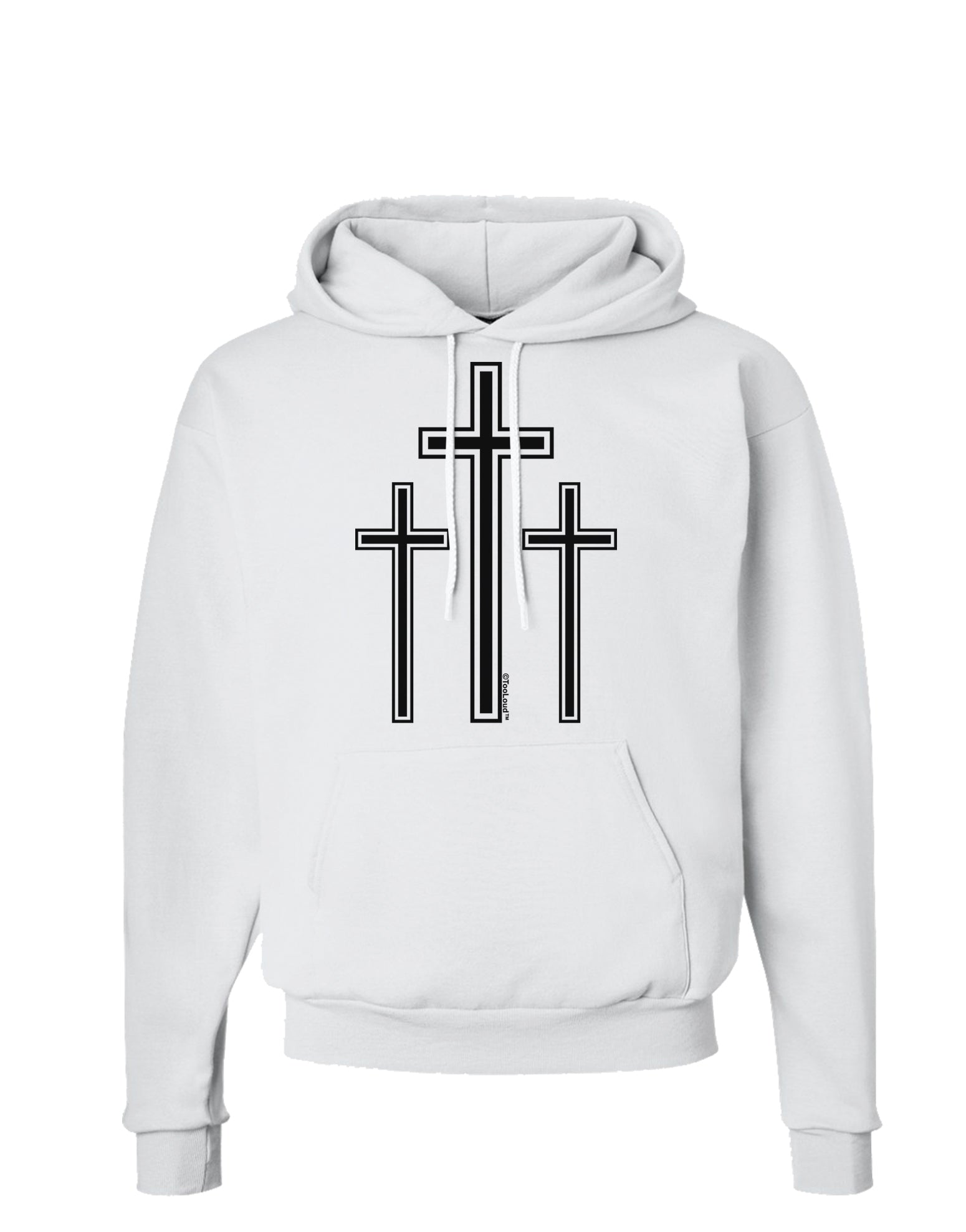 Three Cross Design - Easter Hoodie Sweatshirt by TooLoud-Hoodie-TooLoud-White-Small-Davson Sales