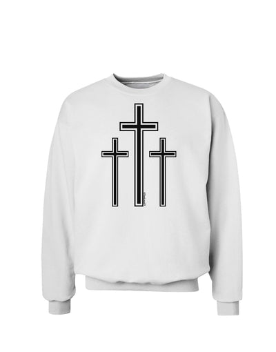 Three Cross Design - Easter Sweatshirt by TooLoud-Sweatshirts-TooLoud-White-Small-Davson Sales