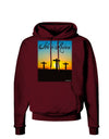 Three Crosses Sunrise - He Is Risen Dark Hoodie Sweatshirt by TooLoud-Hoodie-TooLoud-Maroon-Small-Davson Sales