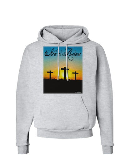 Three Crosses Sunrise - He Is Risen Hoodie Sweatshirt by TooLoud-Hoodie-TooLoud-AshGray-Small-Davson Sales