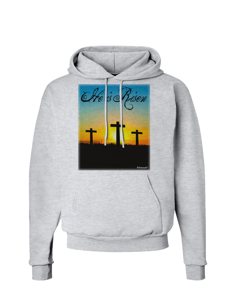 Three Crosses Sunrise - He Is Risen Hoodie Sweatshirt by TooLoud-Hoodie-TooLoud-White-Small-Davson Sales