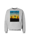 Three Crosses Sunrise - He Is Risen Sweatshirt by TooLoud-Sweatshirts-TooLoud-AshGray-Small-Davson Sales