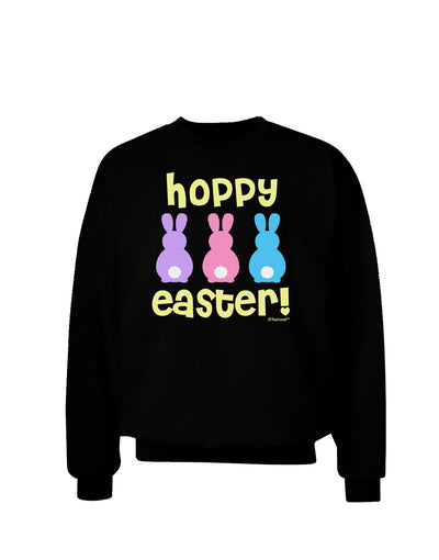 Three Easter Bunnies - Hoppy Easter Adult Dark Sweatshirt by TooLoud-Sweatshirts-TooLoud-Black-Small-Davson Sales