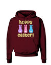 Three Easter Bunnies - Hoppy Easter Dark Hoodie Sweatshirt by TooLoud-Hoodie-TooLoud-Maroon-Small-Davson Sales