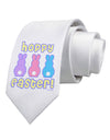 Three Easter Bunnies - Hoppy Easter Printed White Necktie by TooLoud