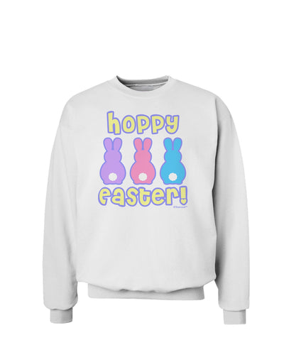 Three Easter Bunnies - Hoppy Easter Sweatshirt by TooLoud-Sweatshirts-TooLoud-White-Small-Davson Sales