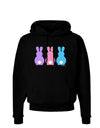 Three Easter Bunnies - Pastels Dark Hoodie Sweatshirt by TooLoud-Hoodie-TooLoud-Black-Small-Davson Sales