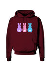 Three Easter Bunnies - Pastels Dark Hoodie Sweatshirt by TooLoud-Hoodie-TooLoud-Maroon-Small-Davson Sales