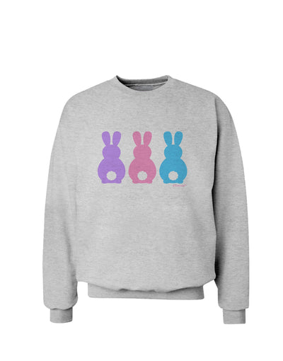 Three Easter Bunnies - Pastels Sweatshirt by TooLoud-Sweatshirts-TooLoud-AshGray-Small-Davson Sales