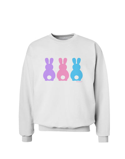 Three Easter Bunnies - Pastels Sweatshirt by TooLoud-Sweatshirts-TooLoud-White-Small-Davson Sales