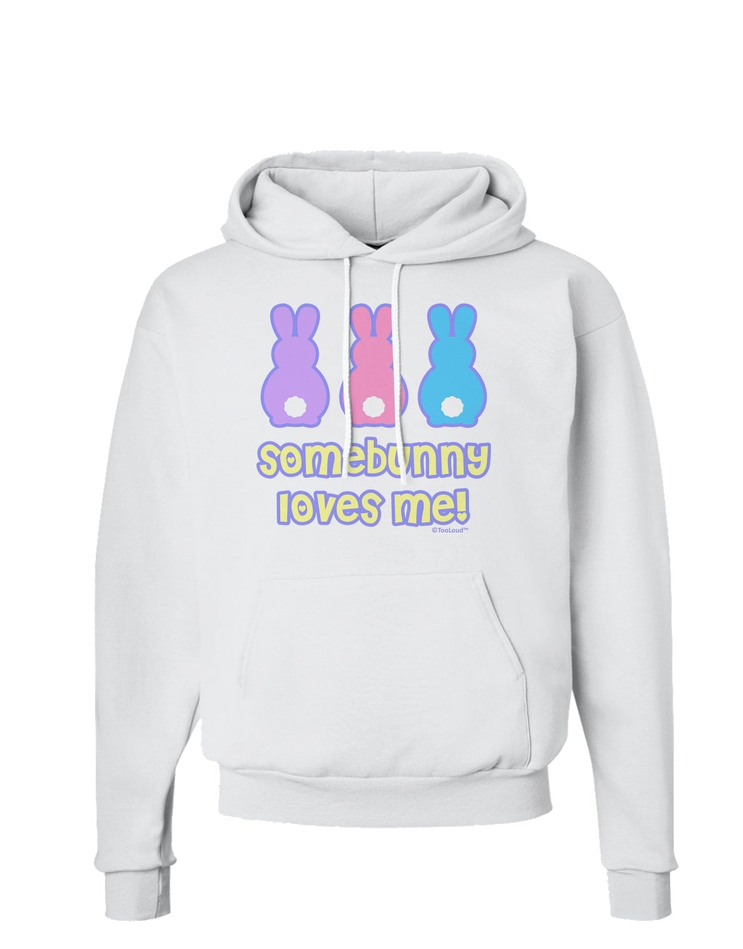Three Easter Bunnies - Somebunny Loves Me Hoodie Sweatshirt by TooLoud-Hoodie-TooLoud-White-Small-Davson Sales