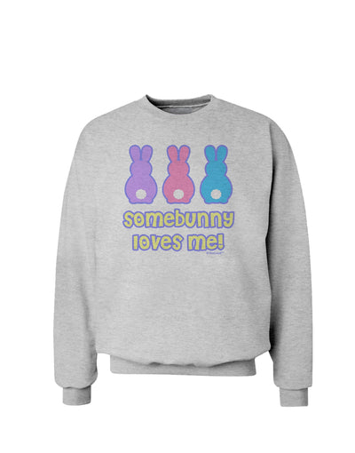 Three Easter Bunnies - Somebunny Loves Me Sweatshirt by TooLoud-Sweatshirts-TooLoud-AshGray-Small-Davson Sales