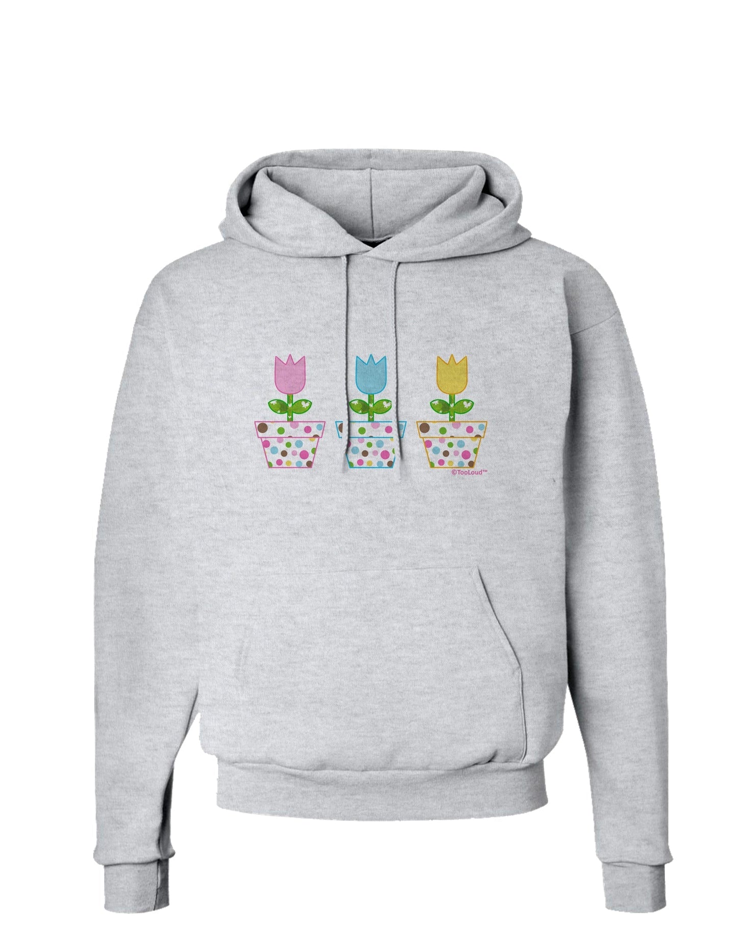 Three Easter Tulips Hoodie Sweatshirt by TooLoud-Hoodie-TooLoud-AshGray-Small-Davson Sales