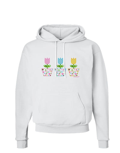 Three Easter Tulips Hoodie Sweatshirt by TooLoud-Hoodie-TooLoud-White-Small-Davson Sales