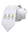 Three Easter Tulips Printed White Necktie by TooLoud
