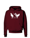 Three French Hens Dark Hoodie Sweatshirt-Hoodie-TooLoud-Maroon-Small-Davson Sales