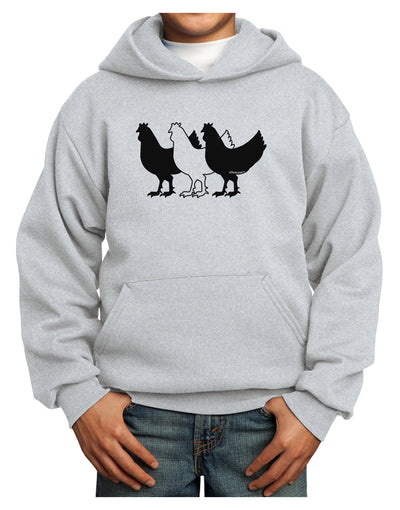 Three French Hens Youth Hoodie Pullover Sweatshirt-Youth Hoodie-TooLoud-Ash-XS-Davson Sales