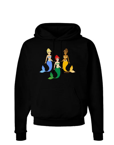 Three Mermaids Dark Hoodie Sweatshirt-Hoodie-TooLoud-Black-Small-Davson Sales