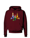 Three Mermaids Dark Hoodie Sweatshirt-Hoodie-TooLoud-Maroon-Small-Davson Sales