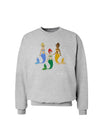 Three Mermaids Sweatshirt-Sweatshirts-TooLoud-AshGray-Small-Davson Sales