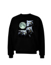 Three Owls and Moon Adult Dark Sweatshirt-Sweatshirts-TooLoud-Black-Small-Davson Sales