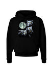 Three Owls and Moon Dark Hoodie Sweatshirt-Hoodie-TooLoud-Black-Small-Davson Sales